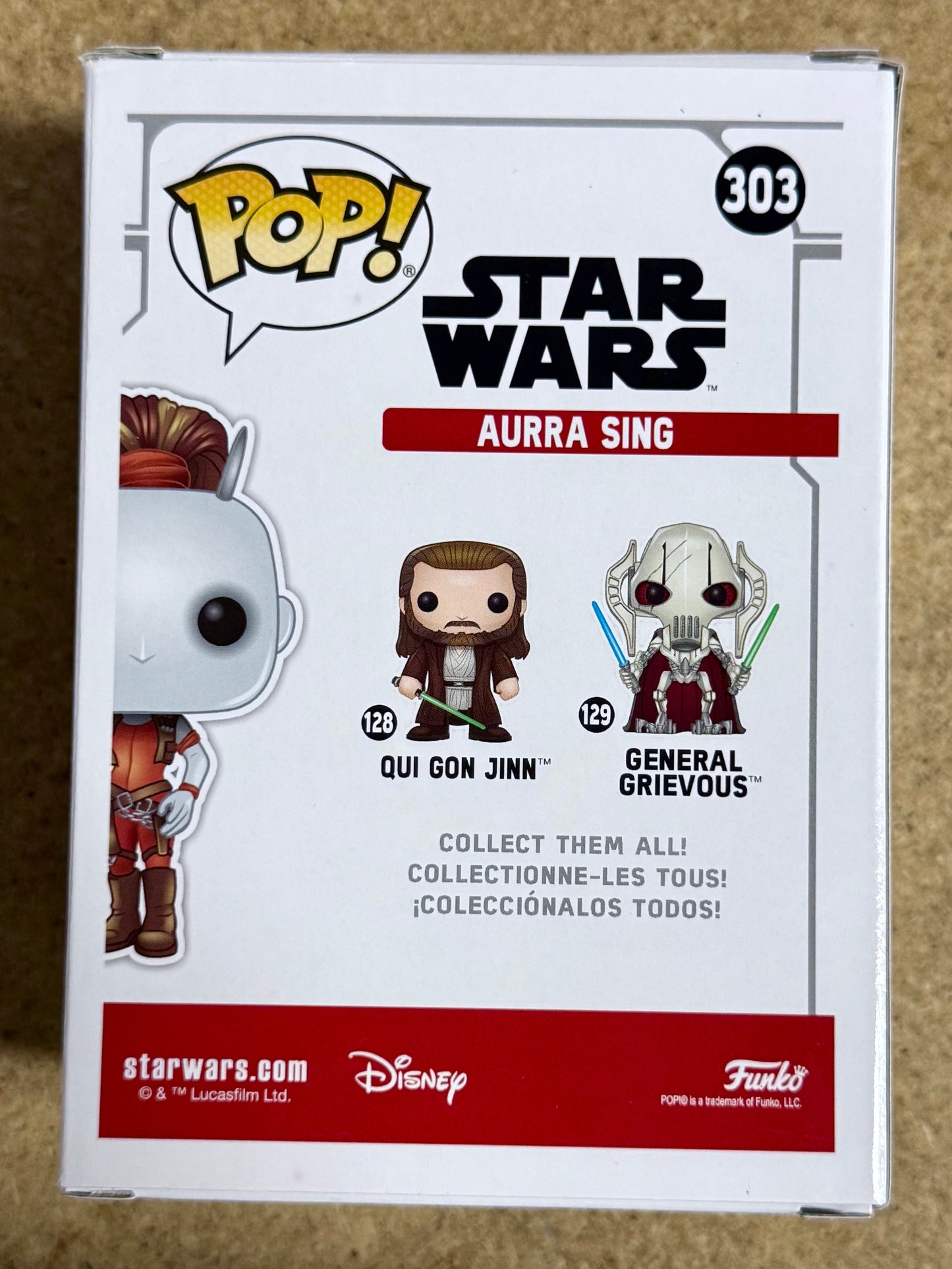 Jaime King Signed Star Wars Aurra Sing Funko Pop! #303 Exclusive With JSA COA Mustang Comics