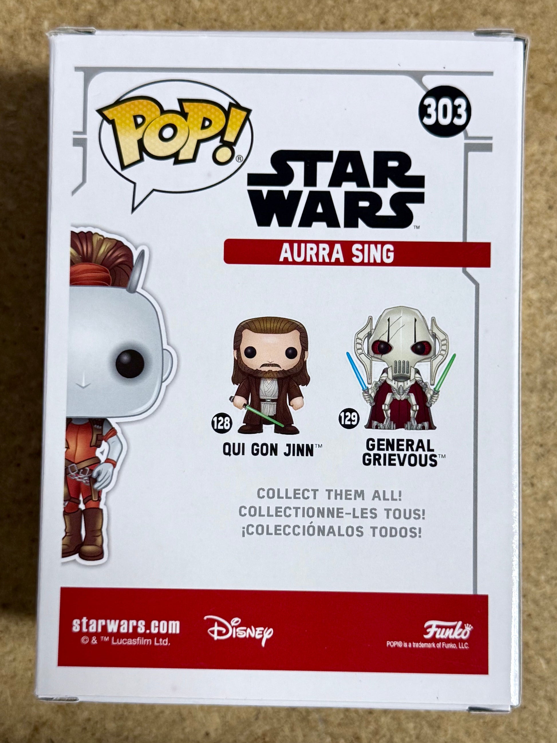 Jaime King Signed Star Wars Aurra Sing Funko Pop! #303 Exclusive With JSA COA Mustang Comics