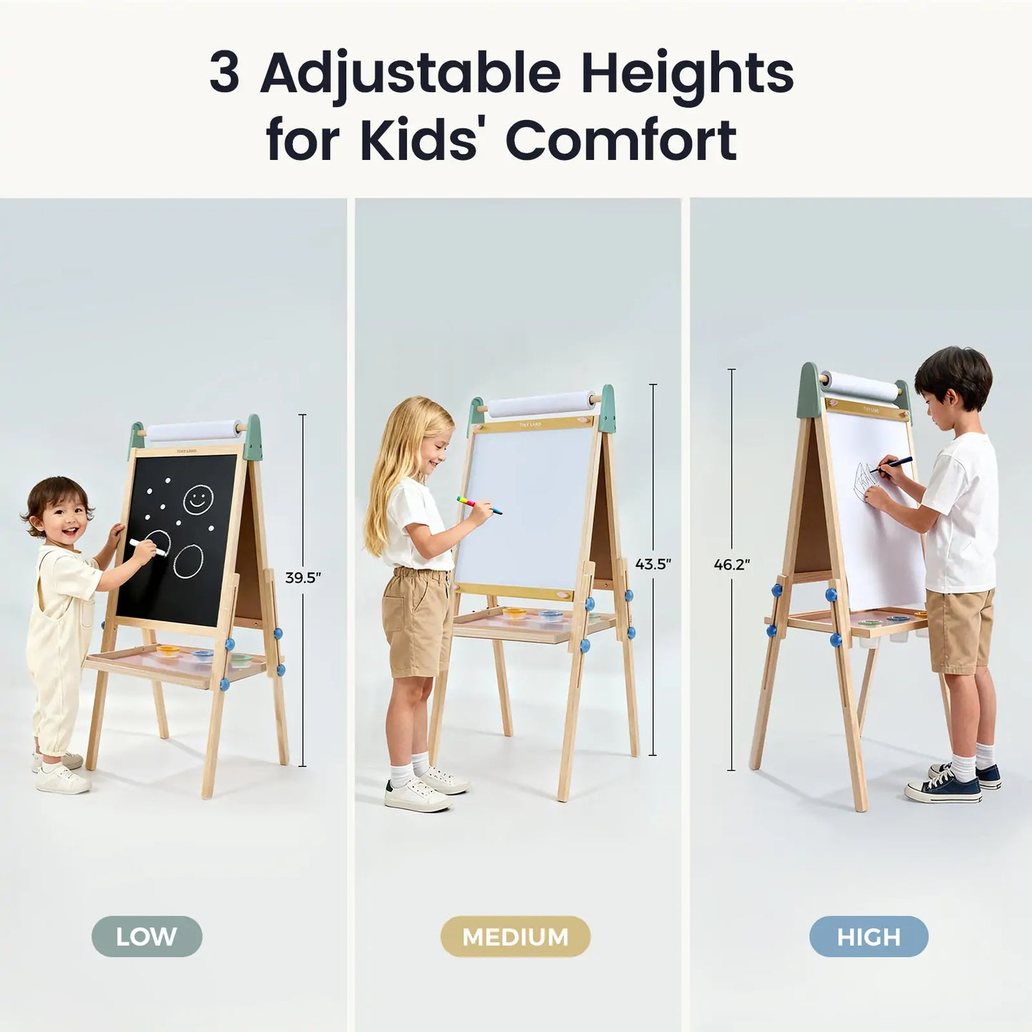 Tiny Land® 3-in-1 Art Easel for Kids Tiny Land INC