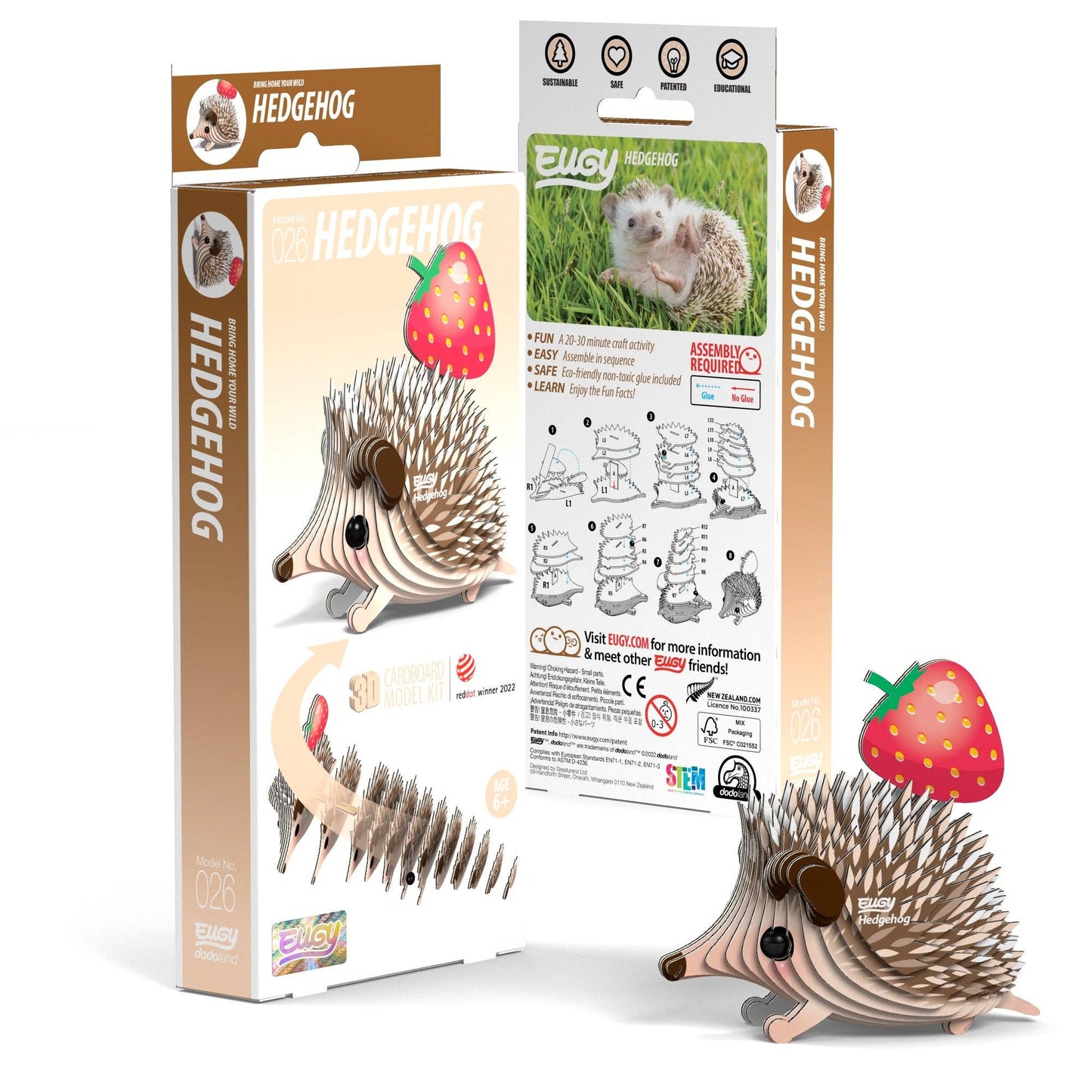 EUGY Hedgehog 3D Puzzle Olita Gifts & Goods