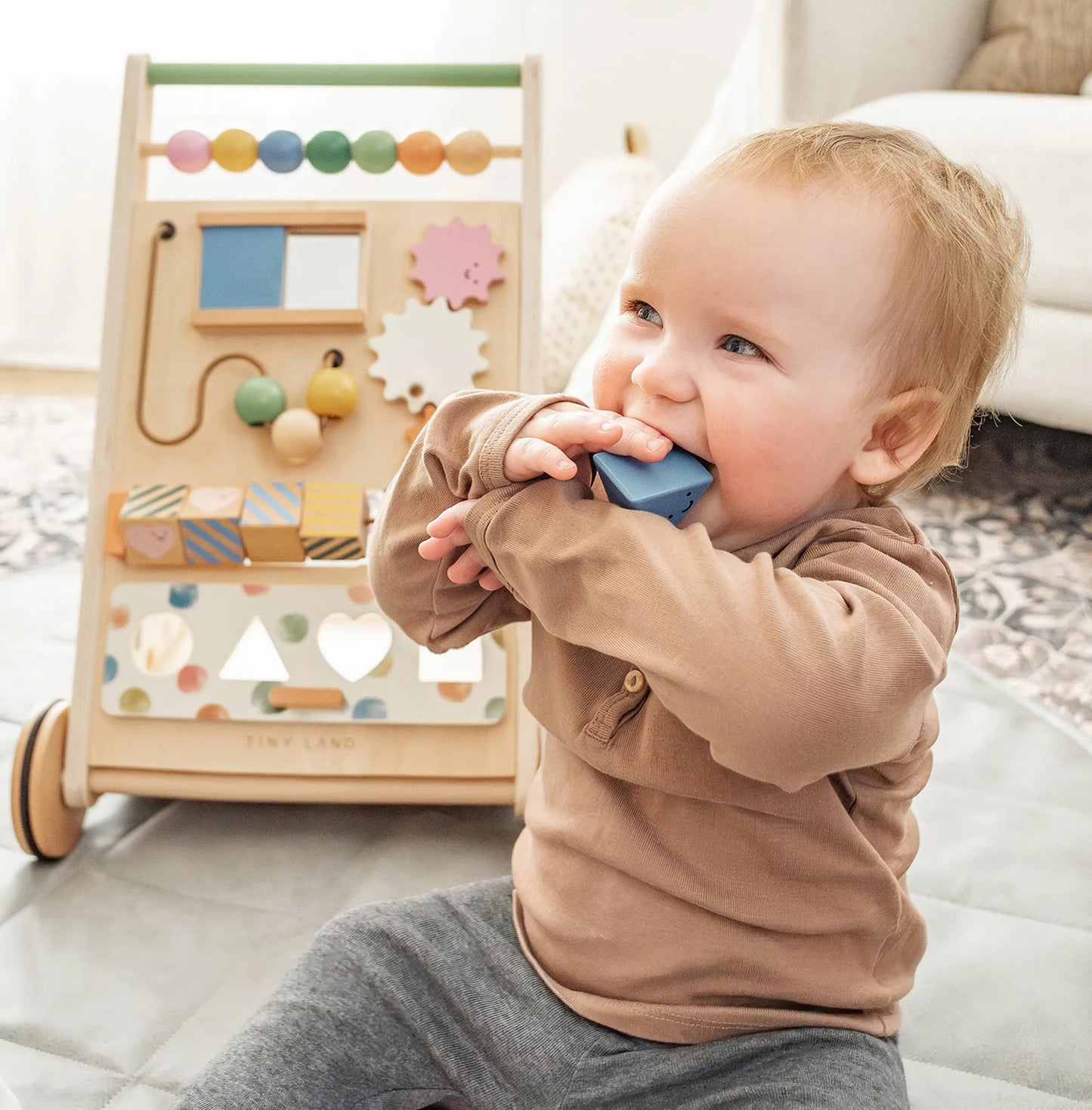 Tiny Land® Versatile Natural Wooden Baby Walker Tiny Land INC