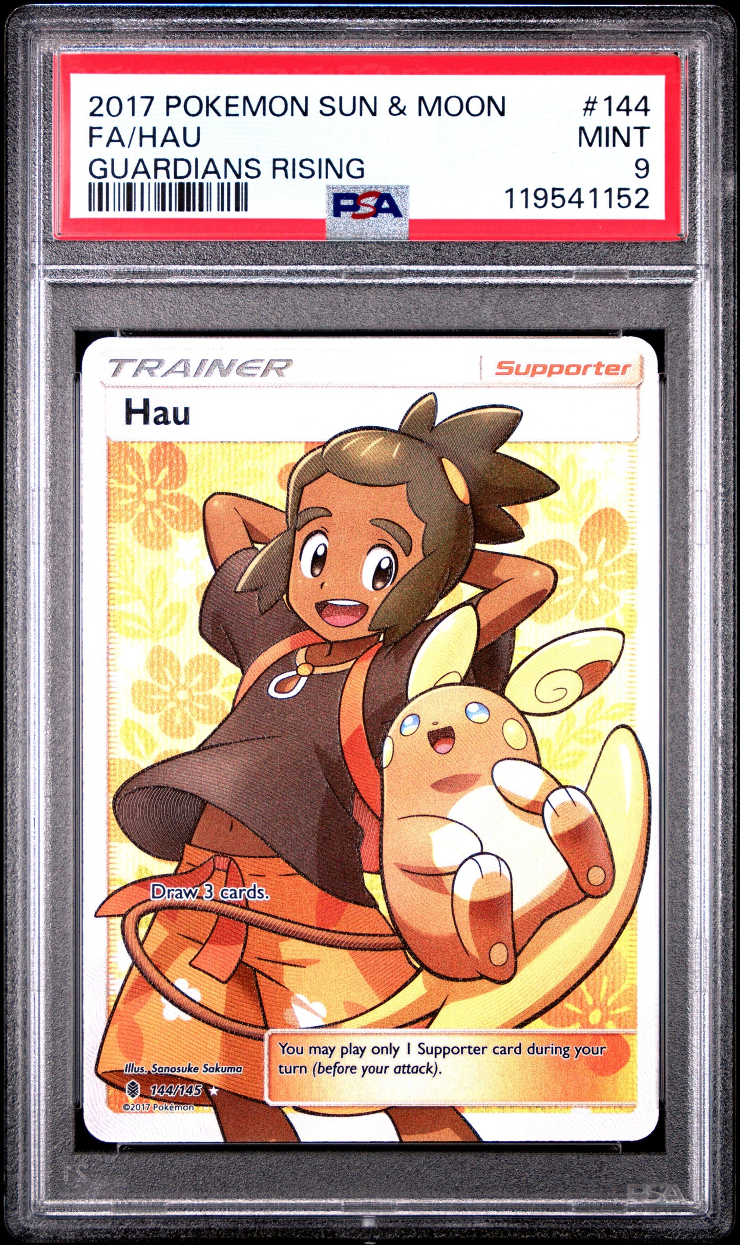 2017 Pokemon Sun & Moon Guardians Rising Guardians Rising Fa/Hau 9 PSA #144 Orb Sports Cards & Collectibles