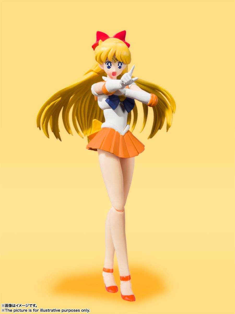Sailor Venus S.H. Figuarts Animation Color Edition - Bandai Tamashii Nations Pretty Guardian Sailor Moon Action Figure Super Anime Store