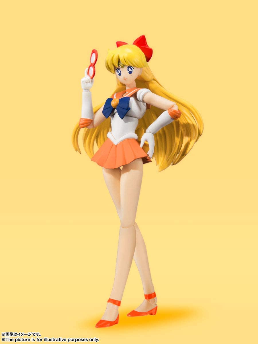Sailor Venus S.H. Figuarts Animation Color Edition - Bandai Tamashii Nations Pretty Guardian Sailor Moon Action Figure Super Anime Store