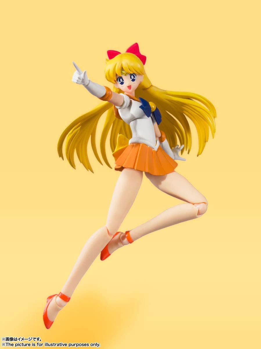 Sailor Venus S.H. Figuarts Animation Color Edition - Bandai Tamashii Nations Pretty Guardian Sailor Moon Action Figure Super Anime Store