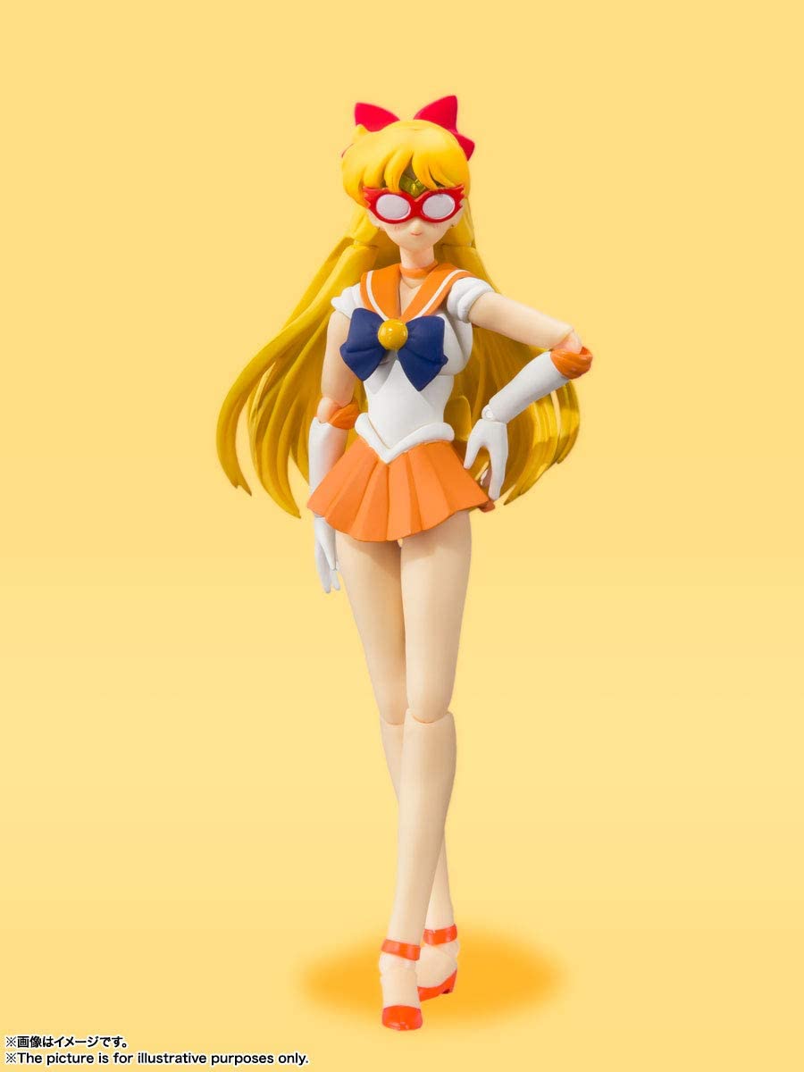 Sailor Venus S.H. Figuarts Animation Color Edition - Bandai Tamashii Nations Pretty Guardian Sailor Moon Action Figure Super Anime Store