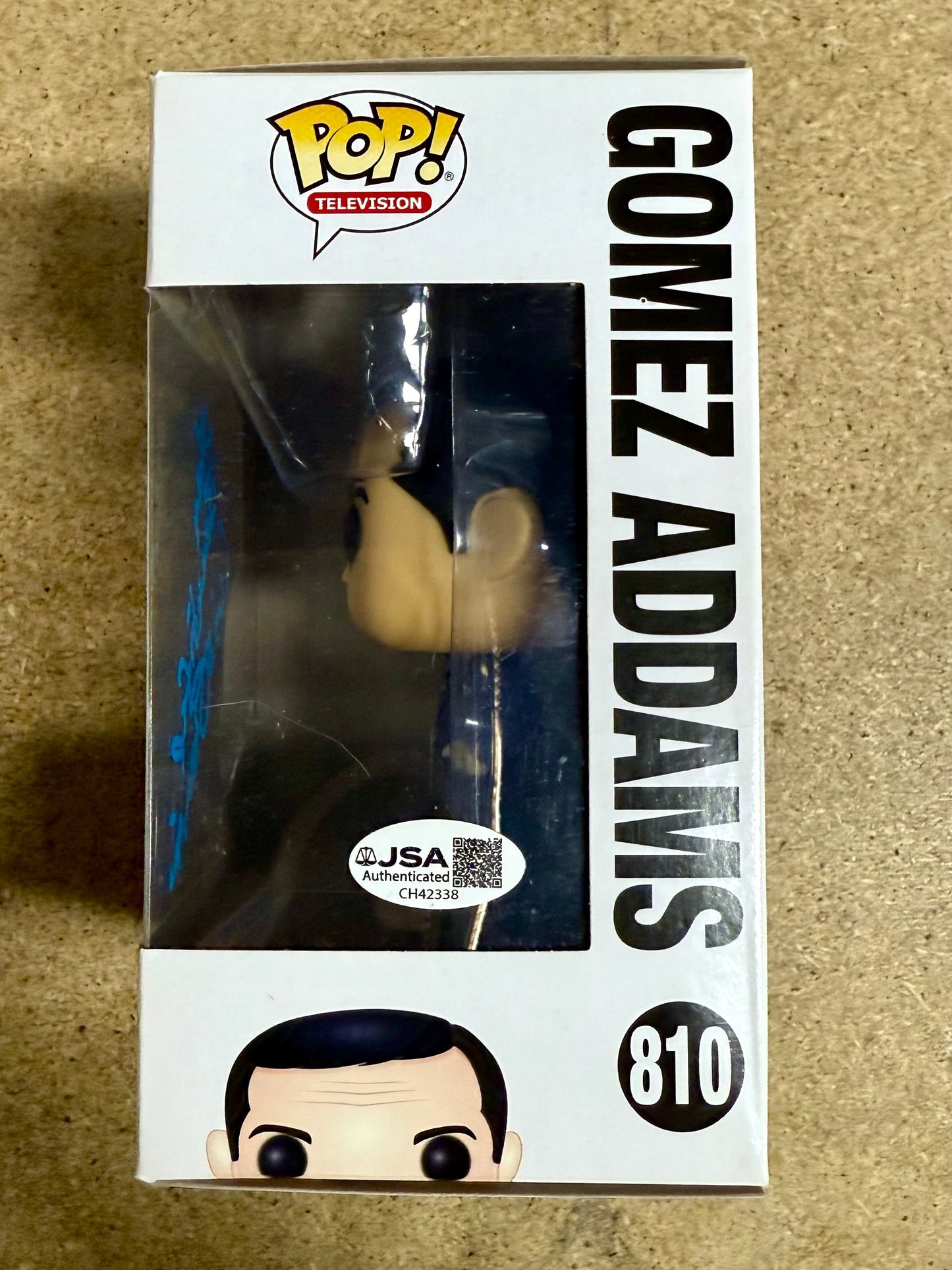Luis Guzman Signed Gomez The Addams Family Wednesday Funko Pop! #810 With JSA COA Mustang Comics