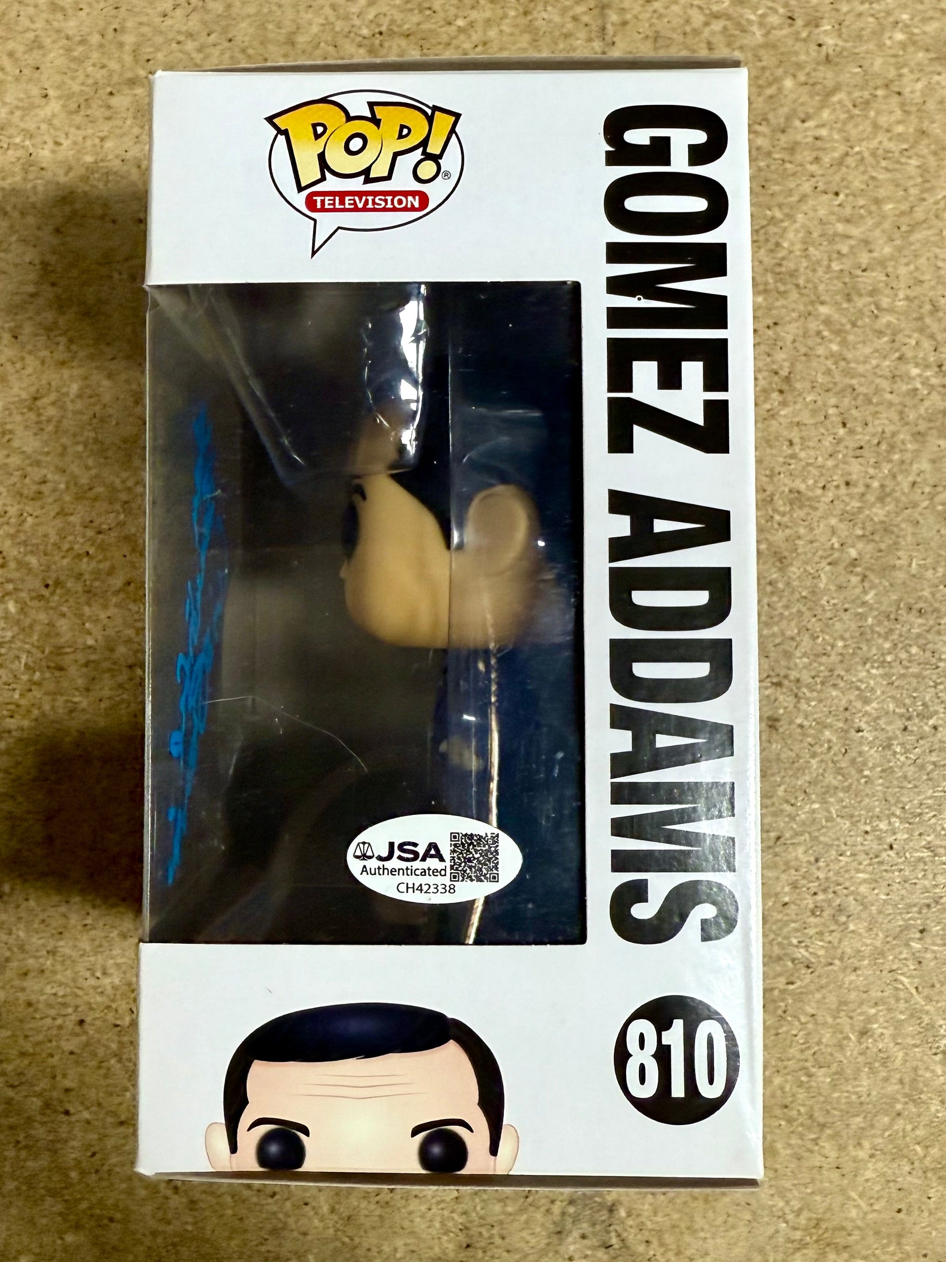 Luis Guzman Signed Gomez The Addams Family Wednesday Funko Pop! #810 With JSA COA Mustang Comics