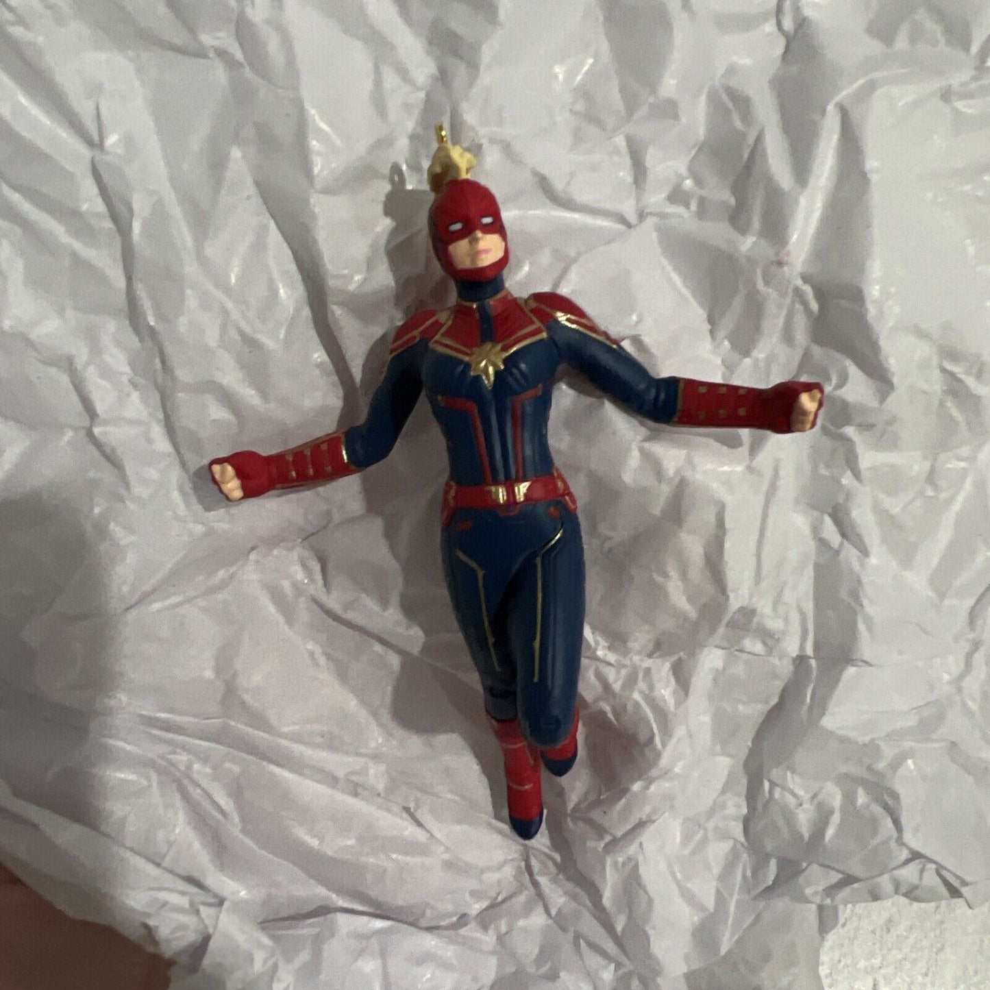 2019 Hallmark Keepsake Christmas Ornament CAPTAIN MARVEL : RED Version Jeff's Diecast & Collectibles