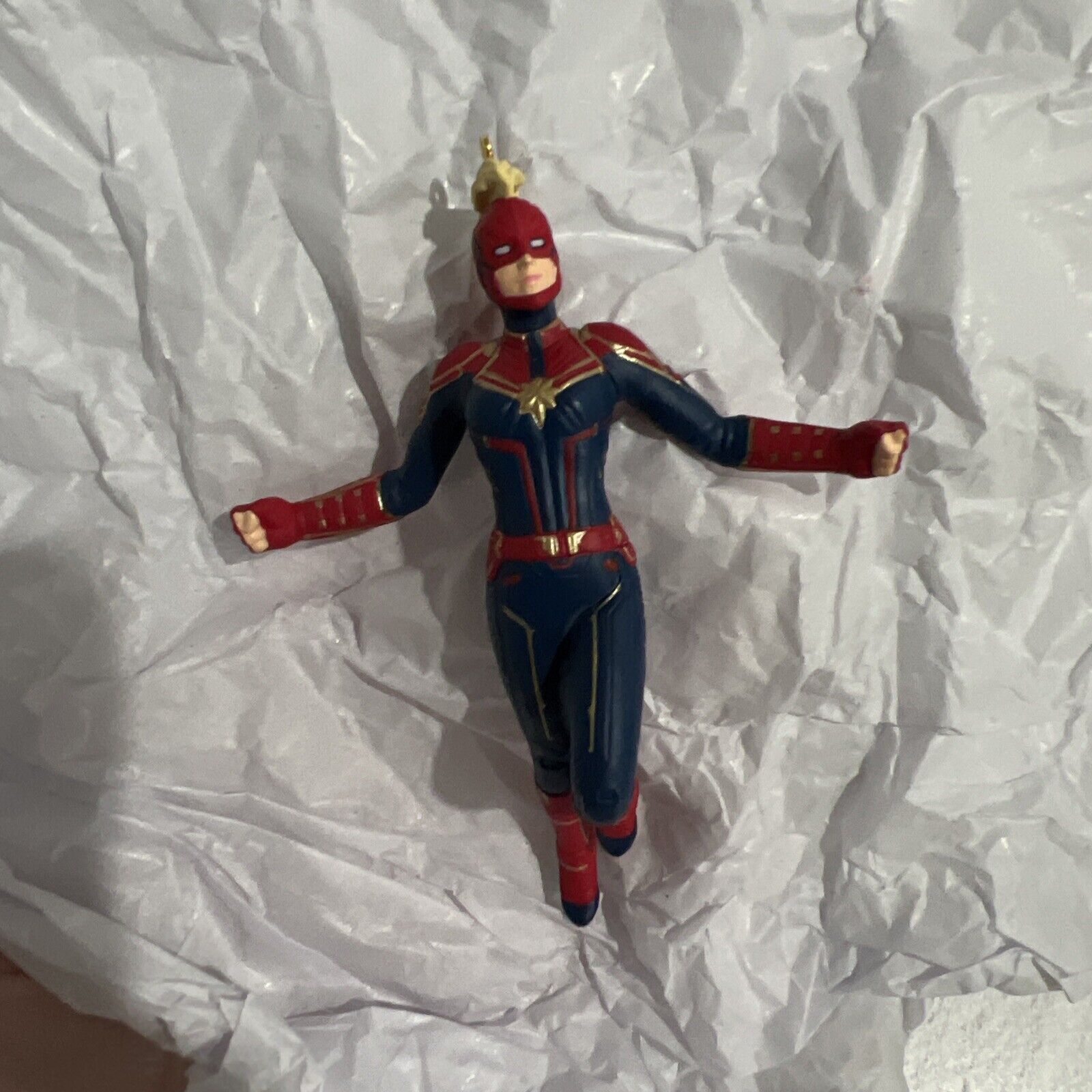 2019 Hallmark Keepsake Christmas Ornament CAPTAIN MARVEL : RED Version Jeff's Diecast & Collectibles