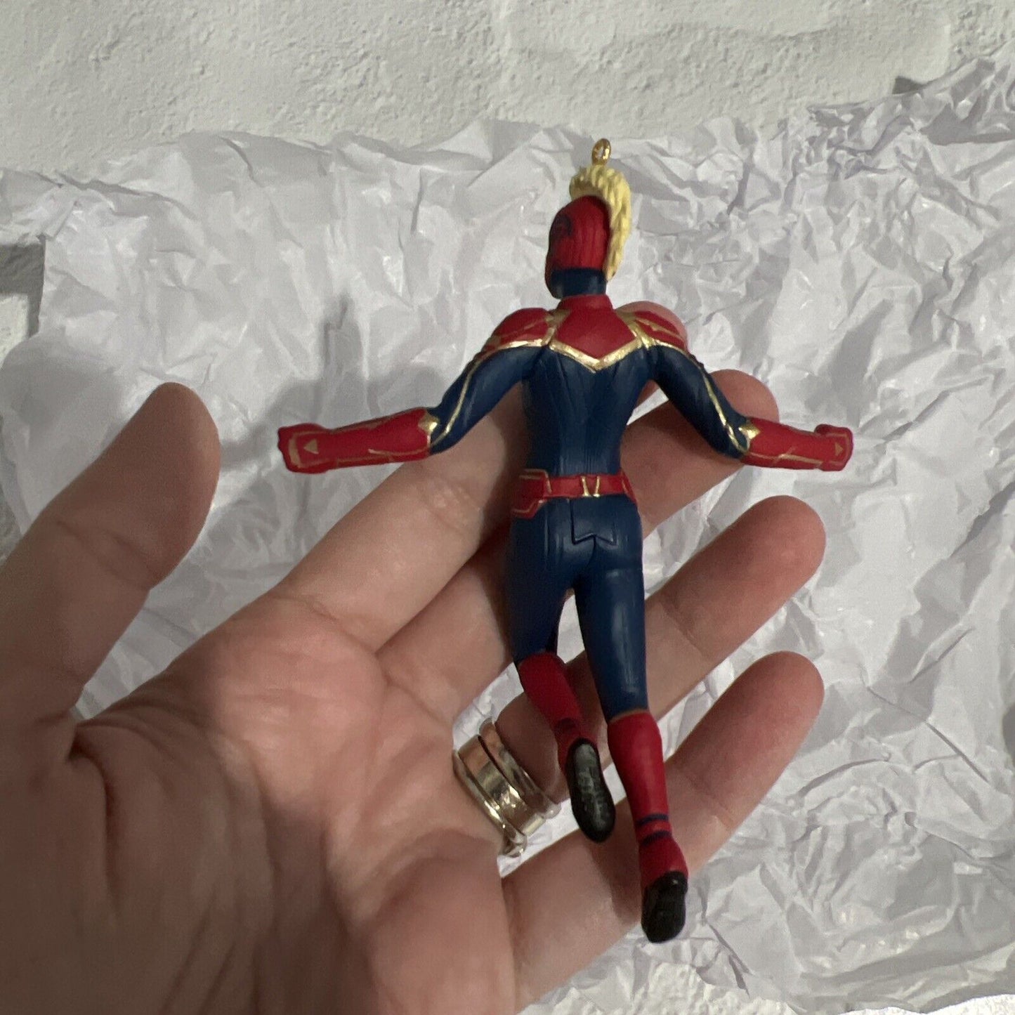 2019 Hallmark Keepsake Christmas Ornament CAPTAIN MARVEL : RED Version Jeff's Diecast & Collectibles