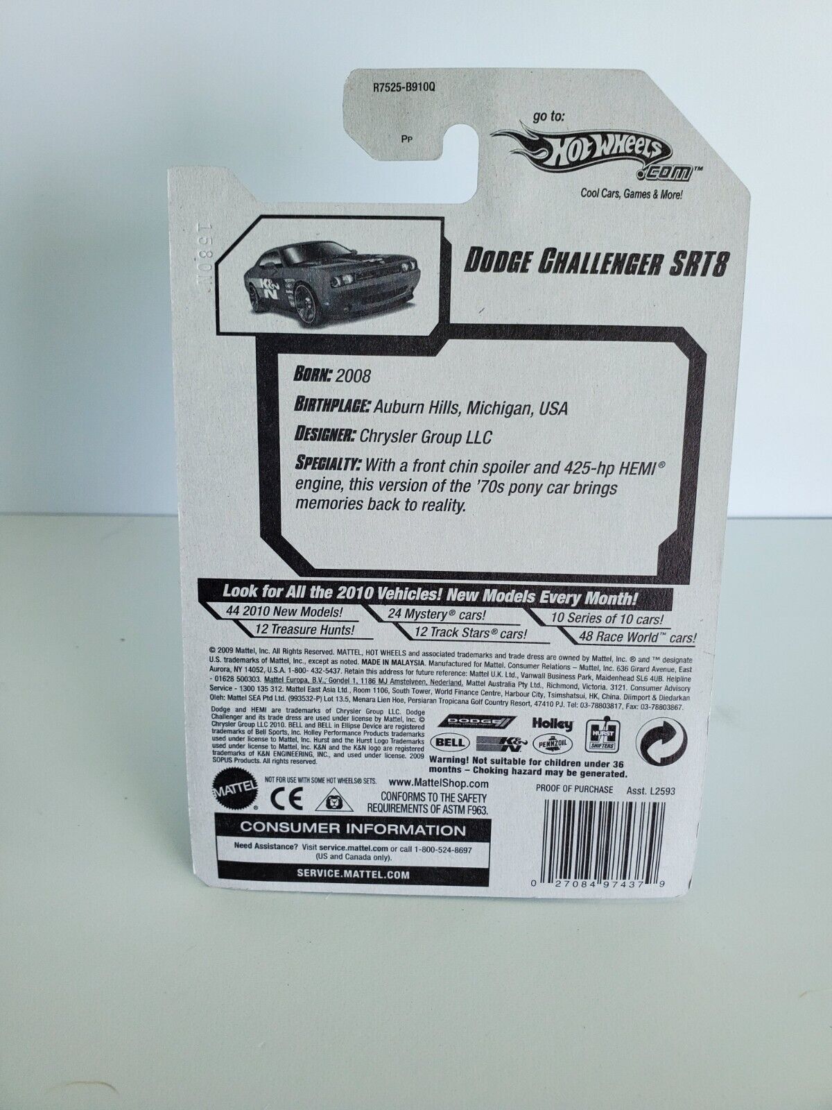 2010 Hot Wheels Dodge Challenger SRT8 - 2010 Factory Sealed Set Card! Rare! Jeff's Diecast & Collectibles