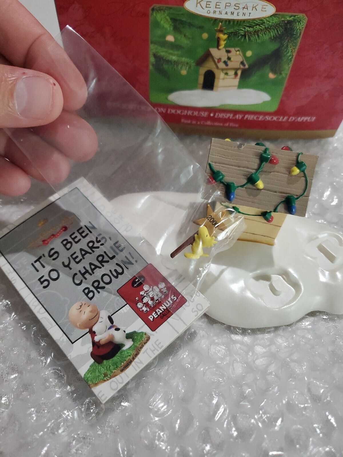 2000 Hallmark Keepsake Ornament Woodstock On Doghouse Snoopy Christmas - New Jeff's Diecast & Collectibles