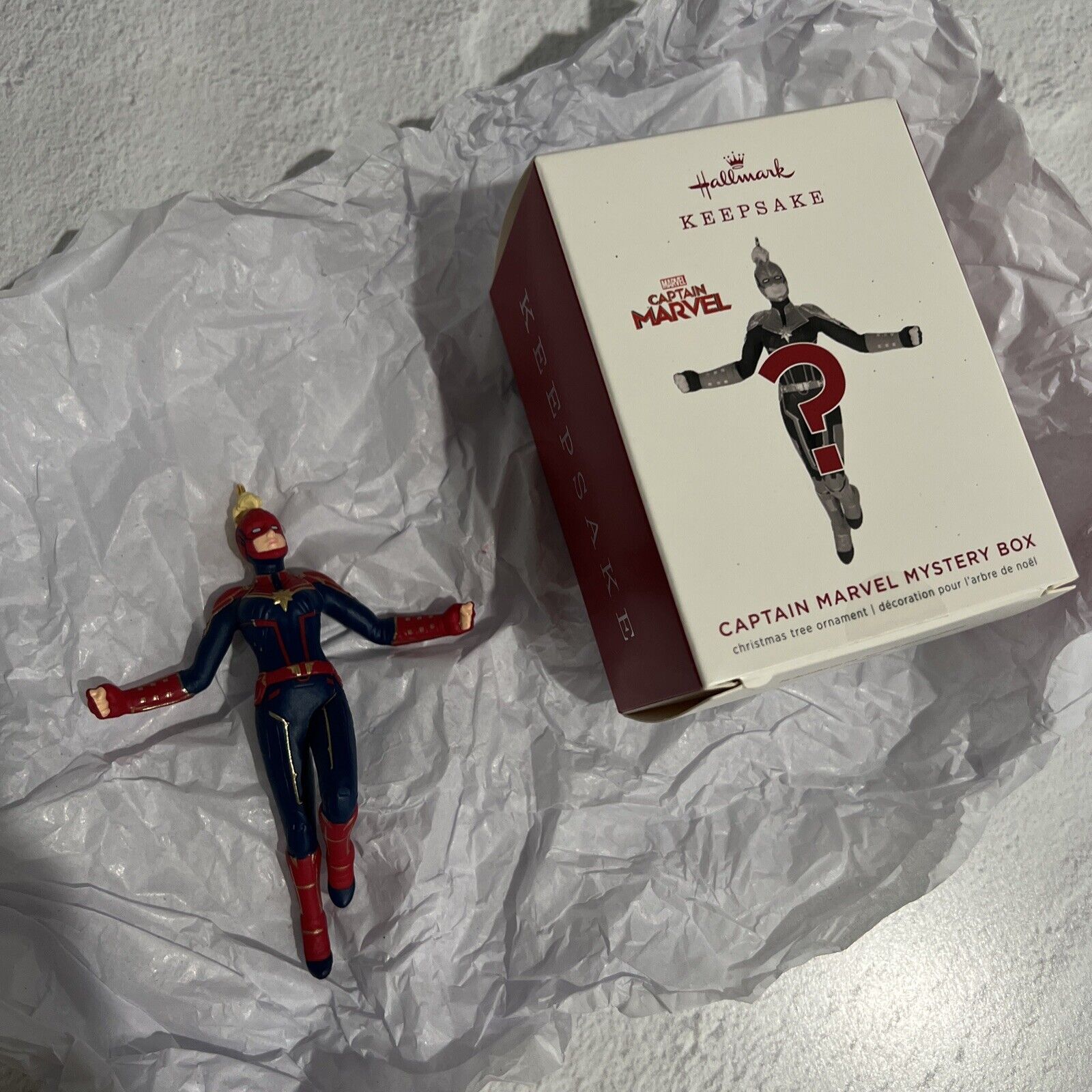 2019 Hallmark Keepsake Christmas Ornament CAPTAIN MARVEL : RED Version Jeff's Diecast & Collectibles