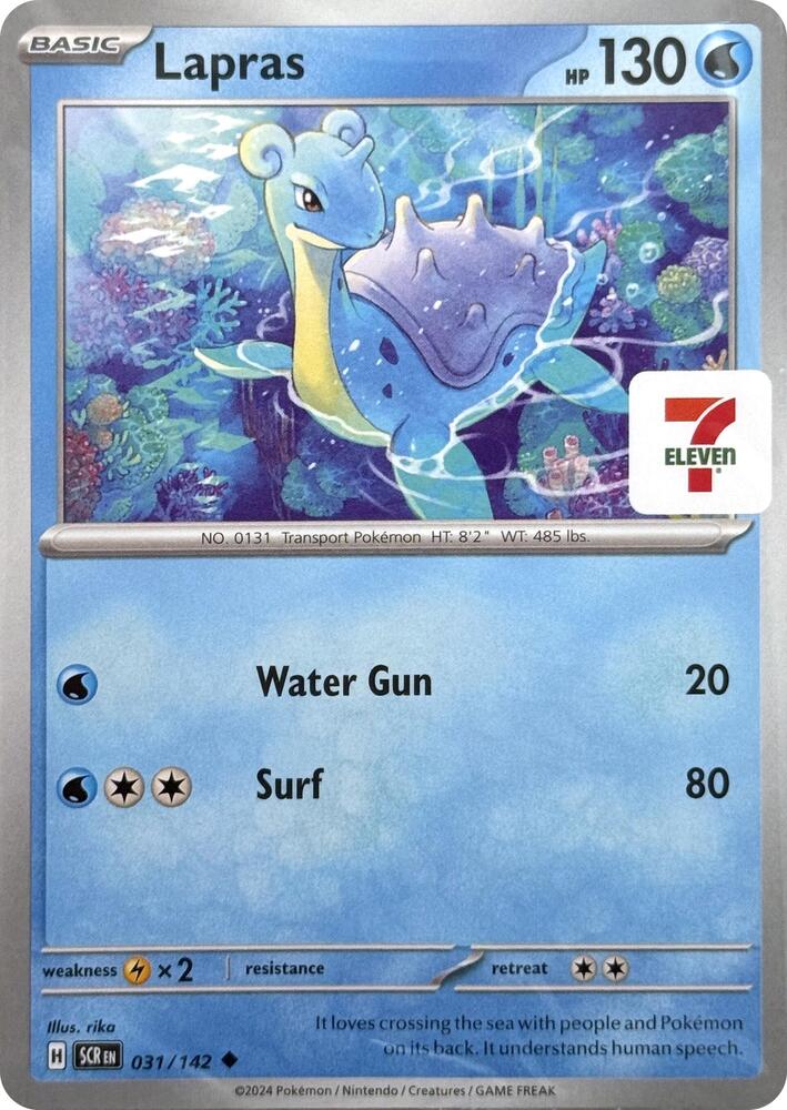 Pokémon TCG: Lapras 031/142 7-Eleven Promo Card Spoils and Loot
