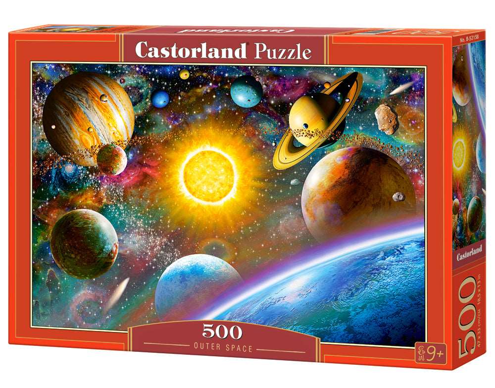 500 piece Jigsaw Puzzle, Outer Space, Solar System Puzzle with Comets, Asteroids and Galaxies, Universe, Adult Puzzles, Castorland B-52158 Bridge Toys - Premium Jigsaw Puzzles