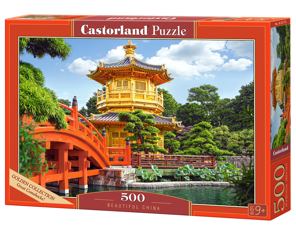500 Piece Jigsaw Puzzle, Beautiful China, Nan Lian Garden in Hong Kong, Adult Puzzle, Castorland B-52172 Bridge Toys - Premium Jigsaw Puzzles