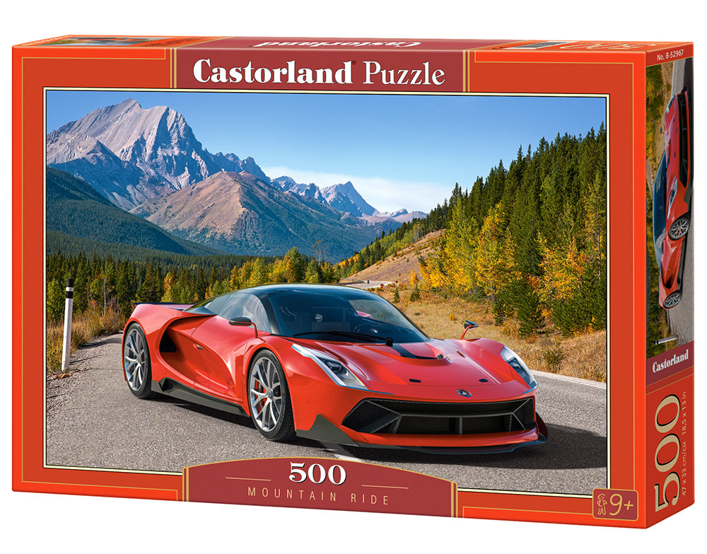 500 Piece Jigsaw Puzzle, Mountain Ride, Fast & Furious, Fast Cars, Landscape puzzle, Adult Puzzle, Castorland B-52967 Bridge Toys - Premium Jigsaw Puzzles