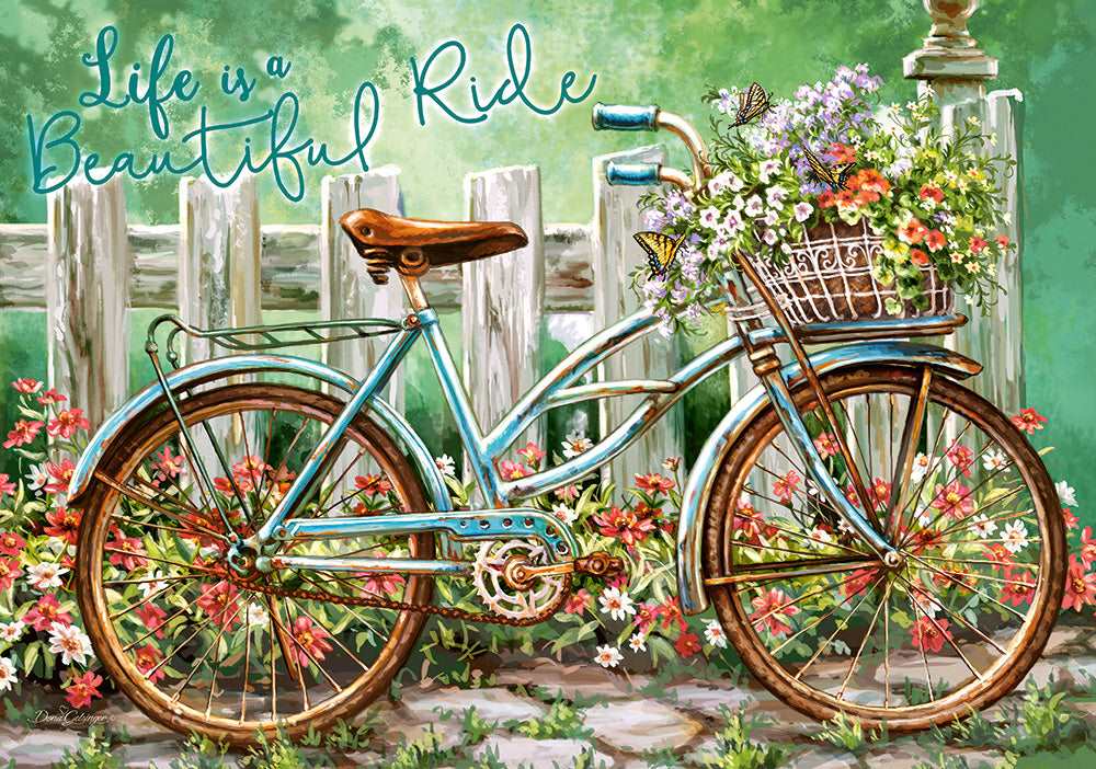 500 Piece Jigsaw Puzzle, Beautiful Ride, Bicycle, Art Puzzle, Adult Puzzles, Castorland B-52998 Bridge Toys - Premium Jigsaw Puzzles