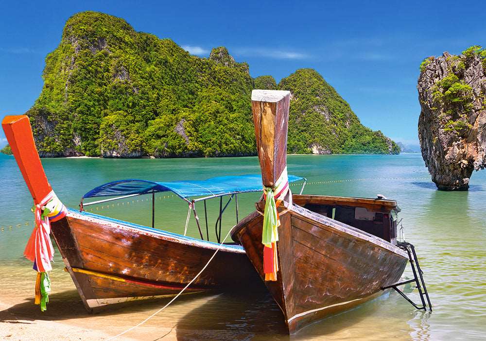 500 Piece Jigsaw Puzzle, Khao Phing Kan, Thailand, Asia, Holiday puzzle, touristic place, beach, ocean puzzle, Adult Puzzles, Castorland B-53551 Bridge Toys - Premium Jigsaw Puzzles