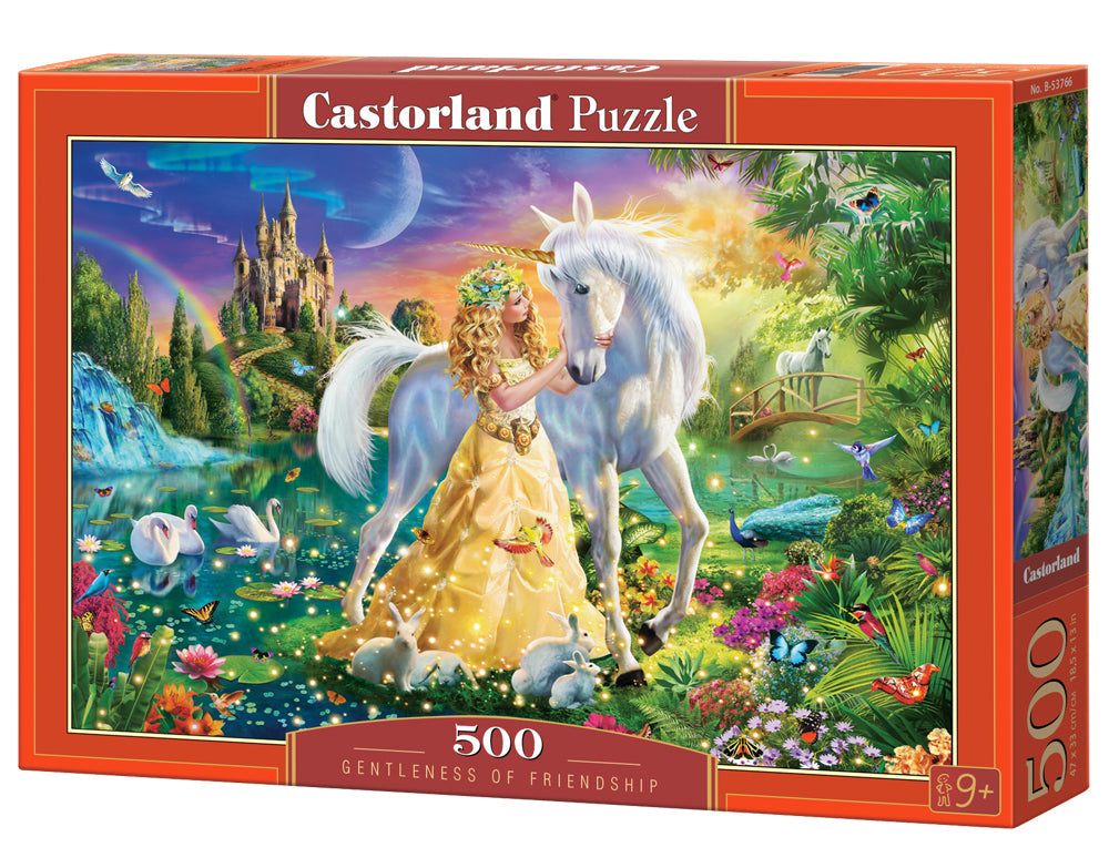 500 Piece Jigsaw Puzzle, Gentleness of Friendship, Fairy-tale scene, A rustic view of a paradise, Adult Puzzle, Castorland B-53766 Bridge Toys - Premium Jigsaw Puzzles