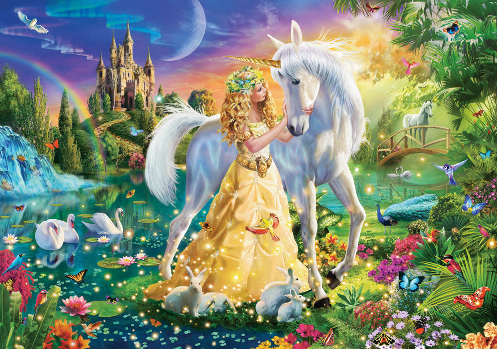 500 Piece Jigsaw Puzzle, Gentleness of Friendship, Fairy-tale scene, A rustic view of a paradise, Adult Puzzle, Castorland B-53766 Bridge Toys - Premium Jigsaw Puzzles