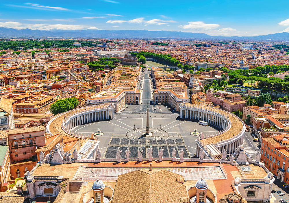 500 Piece Jigsaw Puzzle, View from the Vatican, Rome, Puzzle of Italy, St. Peter square, Tourist place, Adult Puzzle, Castorland B-53964 Bridge Toys - Premium Jigsaw Puzzles