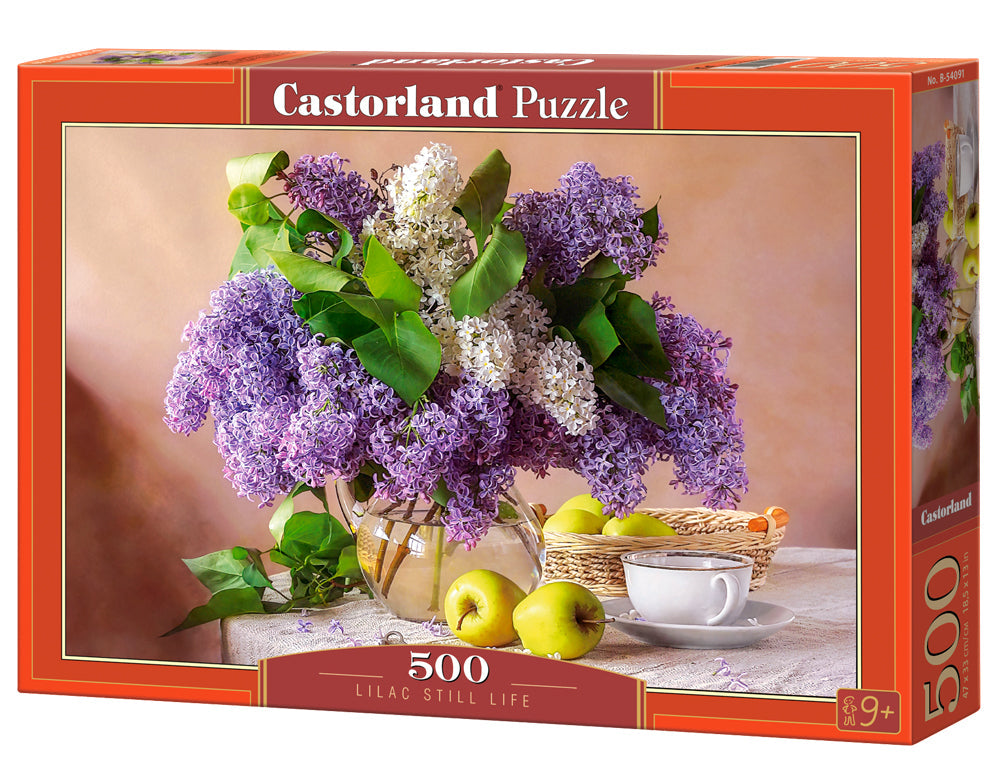 500 Piece Jigsaw Puzzle, Lilac Still Life, Flower puzzle, Nature, Adult Puzzle, Castorland B-54091 Bridge Toys - Premium Jigsaw Puzzles