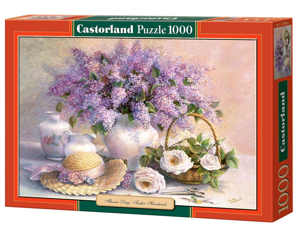 1000 Piece Jigsaw Puzzle, Flower Day by Trisha Hardwick, Plant and Flower puzzle, Still Nature ART, Adult puzzle, Castorland C-102006-2 Bridge Toys - Premium Jigsaw Puzzles