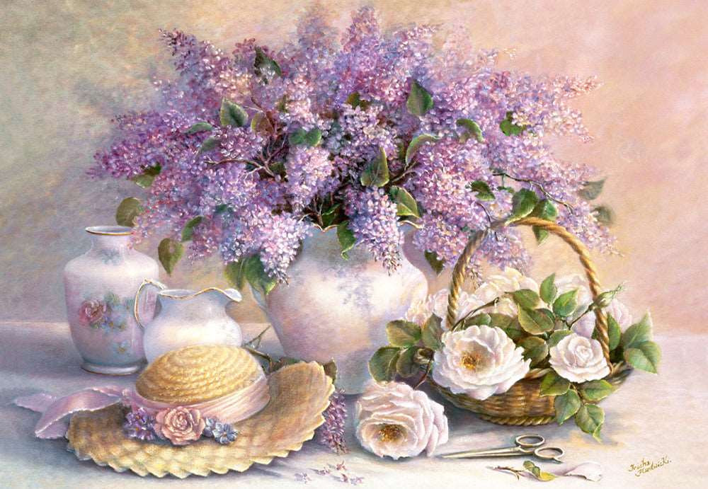 1000 Piece Jigsaw Puzzle, Flower Day by Trisha Hardwick, Plant and Flower puzzle, Still Nature ART, Adult puzzle, Castorland C-102006-2 Bridge Toys - Premium Jigsaw Puzzles