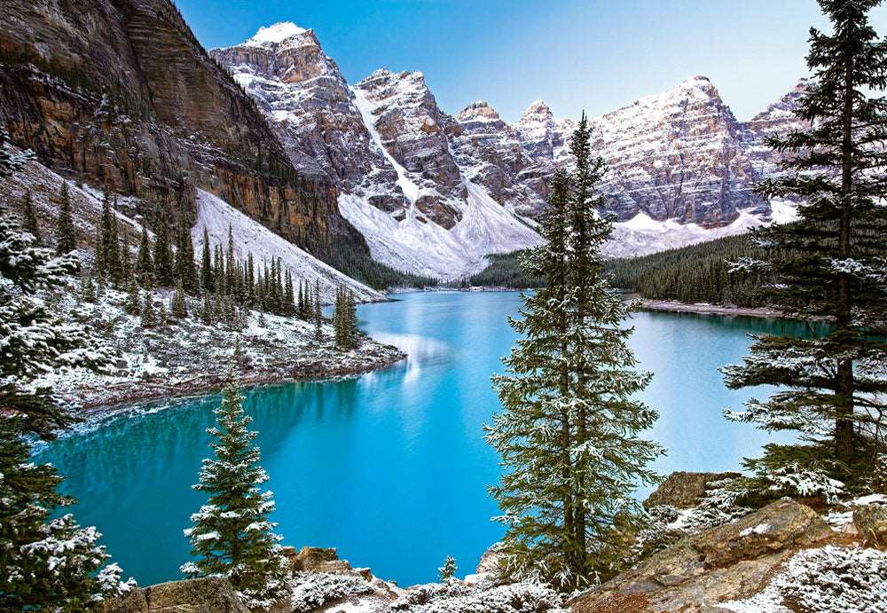 1000 Piece Jigsaw Puzzle, The Jewel of the Rockies, Canada, Idyllic Landscape, Mountains and Lake, Adult puzzle, Castorland C-102372-2 Bridge Toys - Premium Jigsaw Puzzles