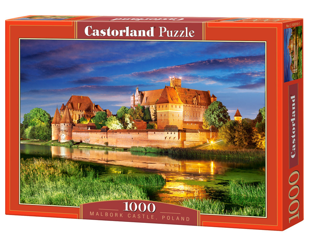 1000 Piece Jigsaw Puzzle, Malbork Castle, Poland, Monastic knighthood' Castle, Adult Puzzle, Castorland C-103010-2 Bridge Toys - Premium Jigsaw Puzzles