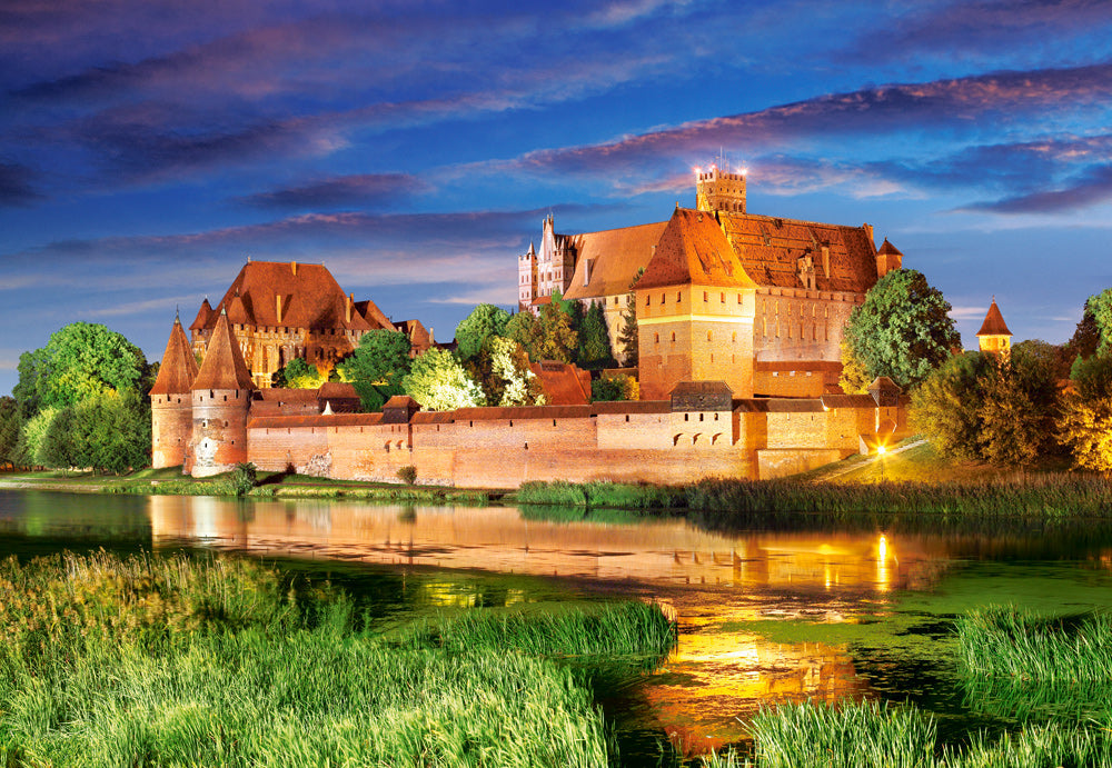 1000 Piece Jigsaw Puzzle, Malbork Castle, Poland, Monastic knighthood' Castle, Adult Puzzle, Castorland C-103010-2 Bridge Toys - Premium Jigsaw Puzzles