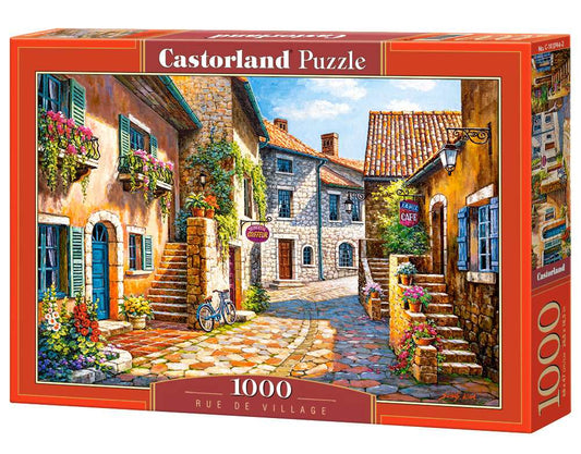 1000 Piece Jigsaw Puzzle, Rue de Village, France, Painting Puzzle, Adult Puzzle, Castorland C-103744-2 Bridge Toys - Premium Jigsaw Puzzles
