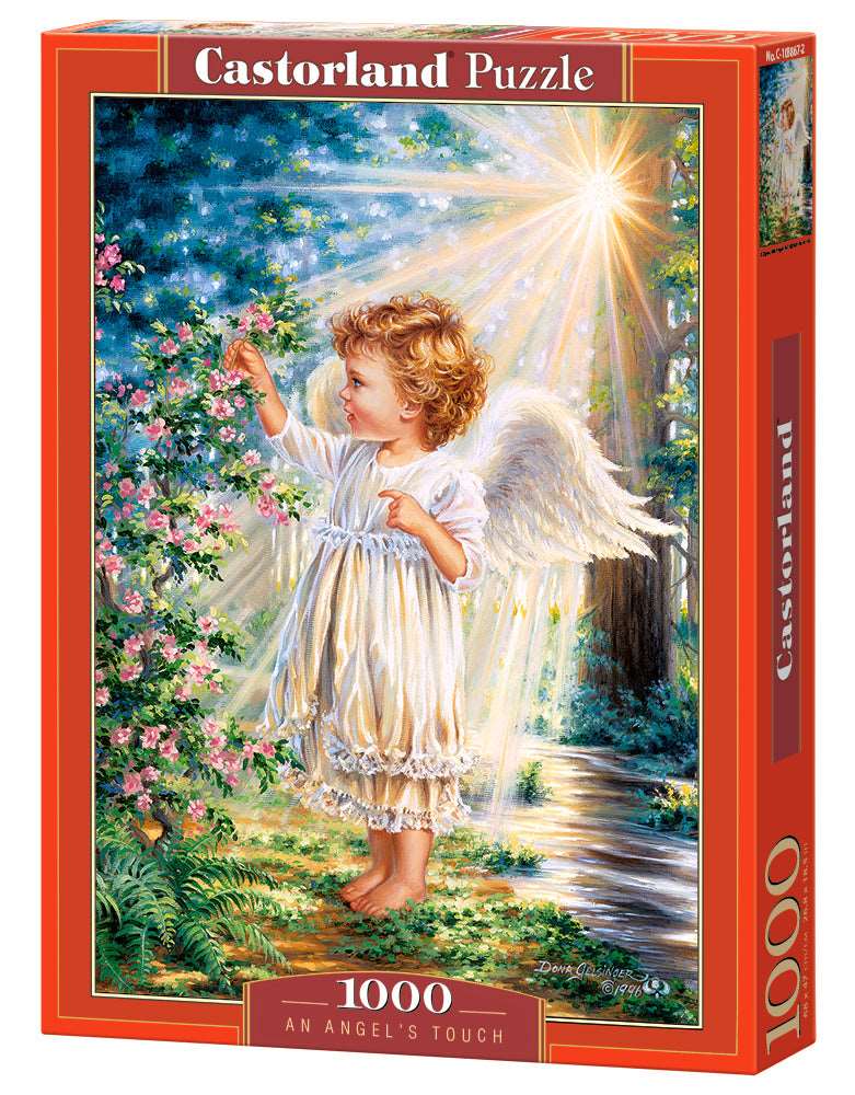 1000 Piece Jigsaw Puzzle, An Angel's Touch, Sweet Cherub, Dona Gelsinger, Adult Puzzle, Castorland C-103867-2 Bridge Toys - Premium Jigsaw Puzzles