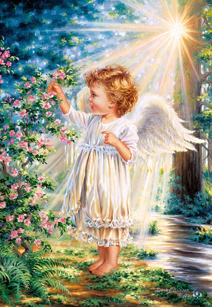 1000 Piece Jigsaw Puzzle, An Angel's Touch, Sweet Cherub, Dona Gelsinger, Adult Puzzle, Castorland C-103867-2 Bridge Toys - Premium Jigsaw Puzzles