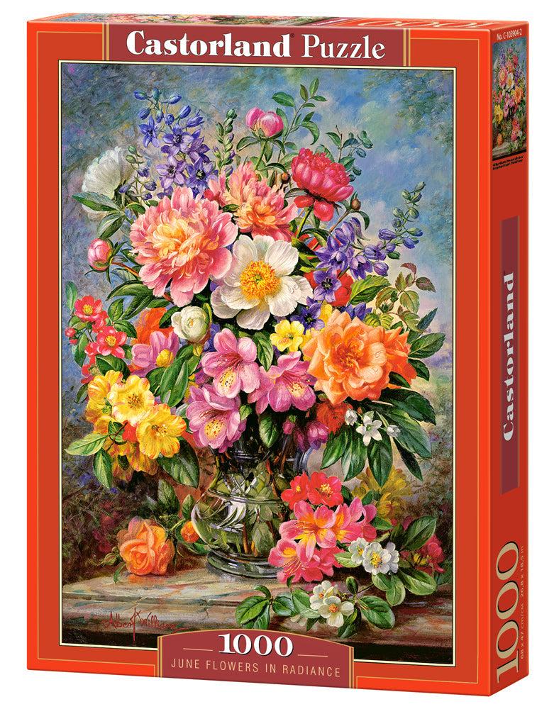 1000 Piece Castorland Jigsaw Puzzle – June Flowers in Radiance | Floral Painting Puzzle for Adults Bridge Toys - Premium Jigsaw Puzzles