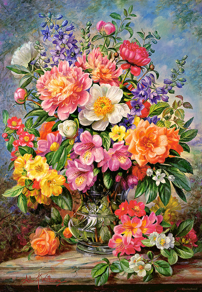 1000 Piece Castorland Jigsaw Puzzle – June Flowers in Radiance | Floral Painting Puzzle for Adults Bridge Toys - Premium Jigsaw Puzzles