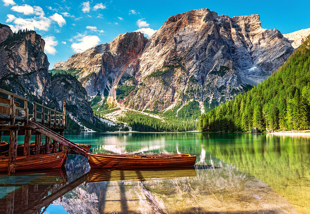 1000 Piece Jigsaw Puzzle, The Dolomites Mountains, Italy, Idyllic view, Landscape puzzle, Adult Puzzle, Castorland C-103980-2 Bridge Toys - Premium Jigsaw Puzzles