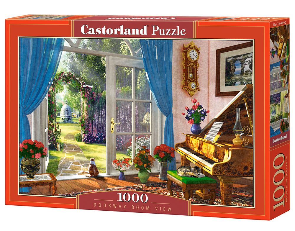1000 Piece Jigsaw Puzzle, Doorway Room View, Classic interior, Adult Puzzle, Castorland C-104079-3 Bridge Toys - Premium Jigsaw Puzzles