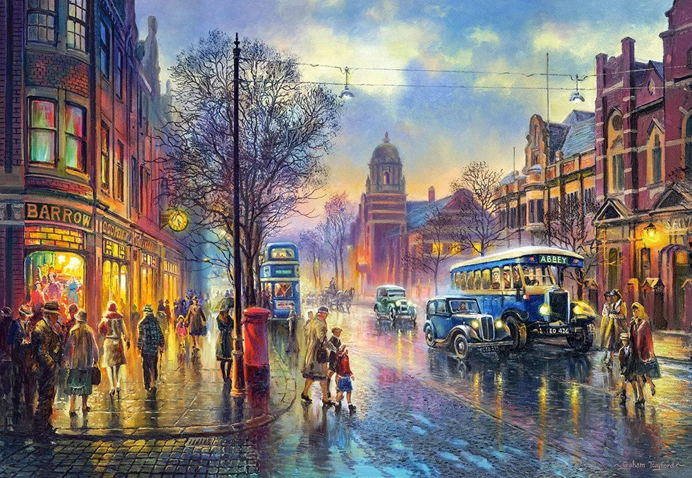 1000 Piece Jigsaw Puzzle, Abbey Road, 1930s, London, England, British Empire, Edwardian Era, Adult Puzzles, Castorland C-104499-2 Bridge Toys - Premium Jigsaw Puzzles