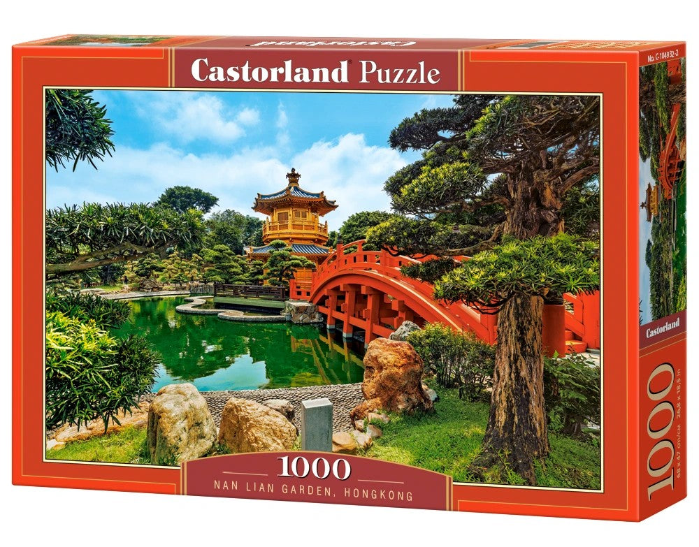 1000 Piece Jigsaw Puzzle, Nan Lian Garden, Hongkong, Chinese garden, Temple, Chinese puzzles, Adult Puzzle, Castorland C-104932-2 Bridge Toys - Premium Jigsaw Puzzles