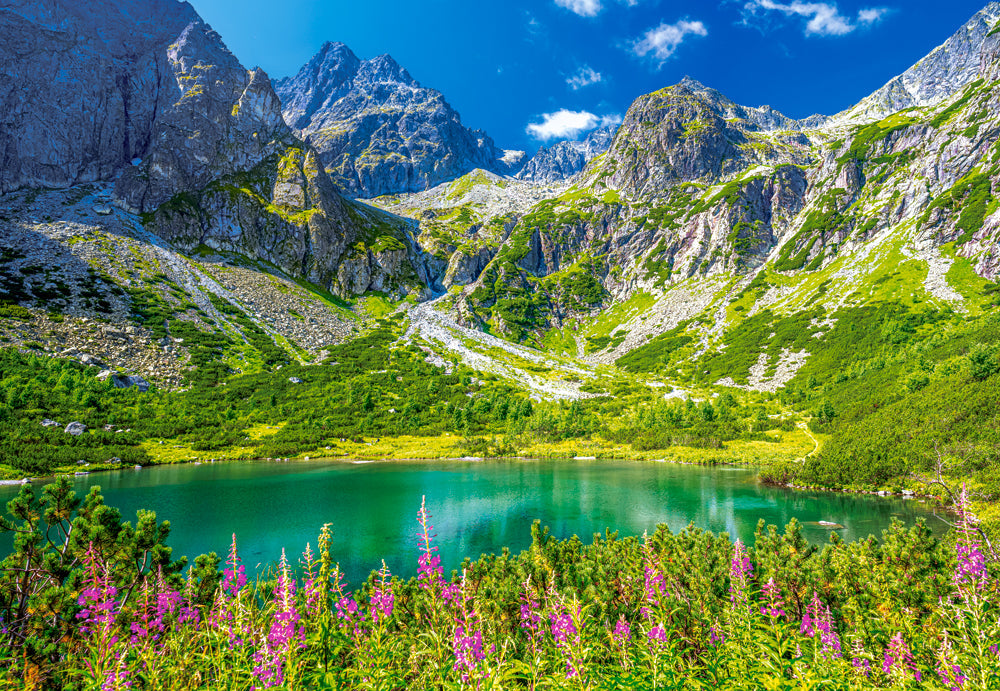 1000 Piece Jigsaw Puzzle, Zelene Pleso, Tatras, Slovakia, Mountains landscape, Nature puzzles, Adult Puzzle, Castorland C-105267-2 Bridge Toys - Premium Jigsaw Puzzles