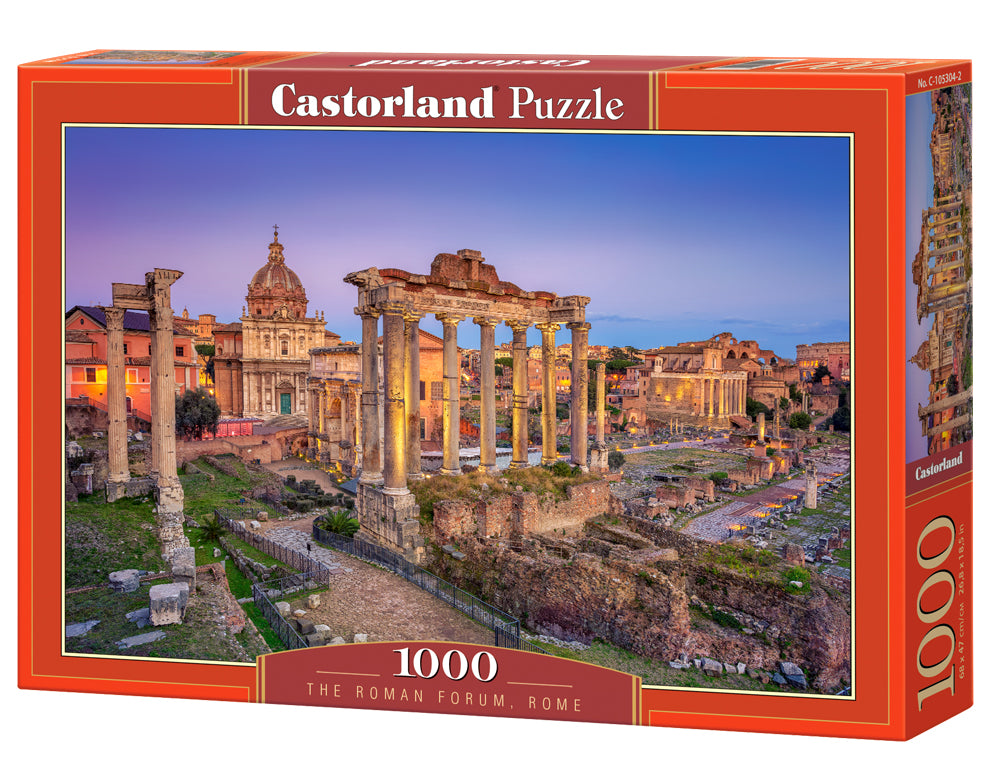 1000 Piece Jigsaw Puzzle, The Roman Forum, Rome, Italy, Forum Romanum, Ancient building, historical puzzles, Adult Puzzle, Castorland C-105304-2 Bridge Toys - Premium Jigsaw Puzzles