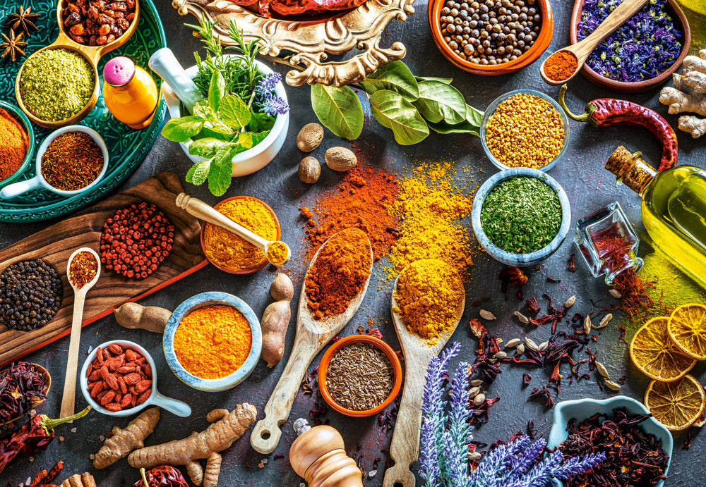 1000 Piece Jigsaw Puzzle, Colors of Spices, Food puzzles, Variety of colors, Culinary-themed puzzle, Adult Puzzle, Castorland C-105328-2 Bridge Toys - Premium Jigsaw Puzzles