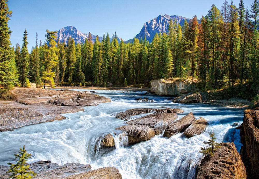1500 Piece Jigsaw Puzzle, Athabasca River, Jasper National Park, Canada, Mountains and River, Adult Puzzles, Castorland C-150762-2 Bridge Toys - Premium Jigsaw Puzzles