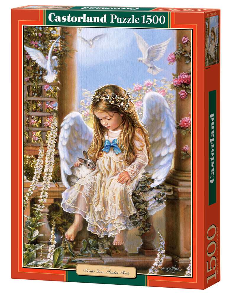 1500 Piece Jigsaw Puzzle, Tender Love, Sandra Kuck, Angel, Adult Puzzles, Castorland C-151165-2 Bridge Toys - Premium Jigsaw Puzzles