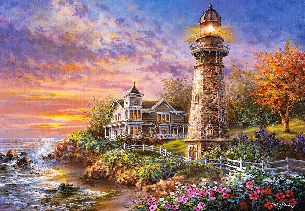 1500 Piece Jigsaw Puzzle, Majestic Guardian, Lighthouse, Seaview, Seashore, Adult Puzzles, Castorland C-151790-2 Bridge Toys - Premium Jigsaw Puzzles