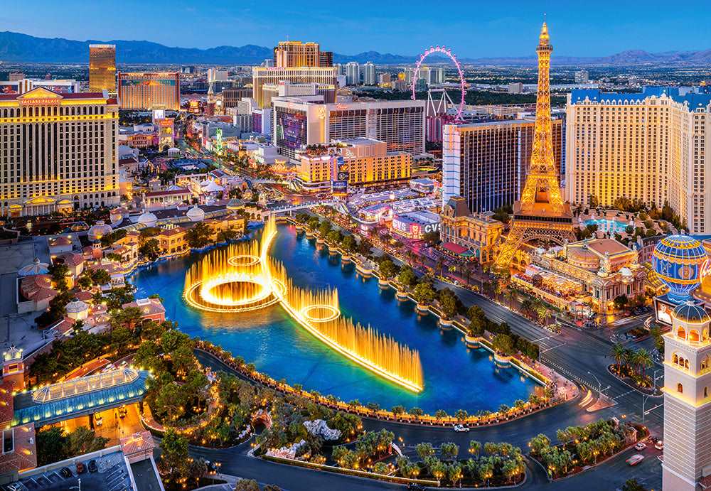 1500 Piece Jigsaw Puzzle, Fabulous Las Vegas, USA, Adult Puzzles, Castorland C-151882-2 Bridge Toys - Premium Jigsaw Puzzles