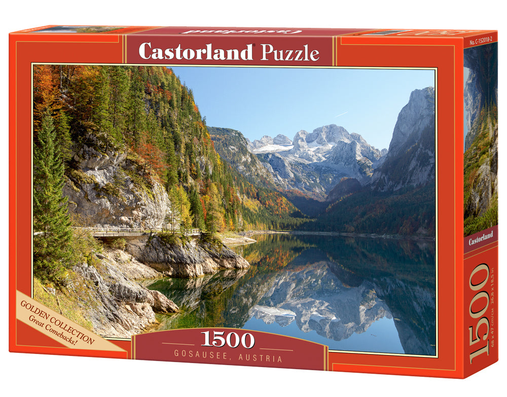 1500 Piece Jigsaw Puzzles, Gosausee, Austria, Idyllic puzzle, Mountain view, Adult Puzzles, Castorland C-152018-2 Bridge Toys - Premium Jigsaw Puzzles